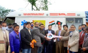 পাবনা বিজ্ঞান ও প্রযুক্তি বিশ্ববিদ্যালয়কে ভারতীয় অ্যাম্বুলেন্স উপহার
